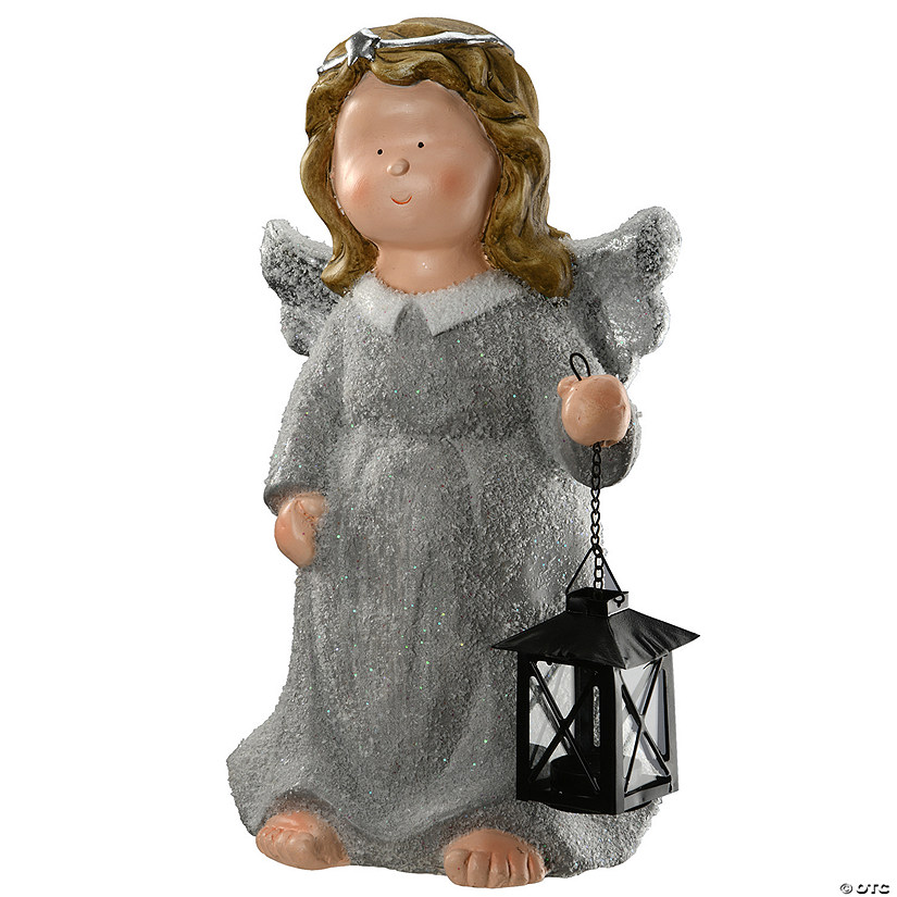 National Tree Company 16" Angel with Wings T-Light Holder Decor Piece Image