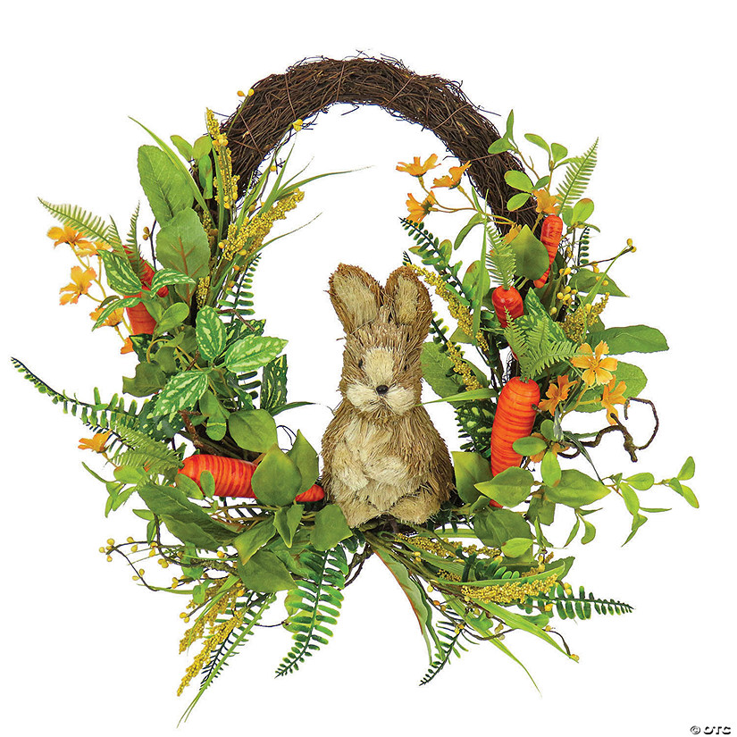 National tree company 16" bunny on carrot easter wreath Image