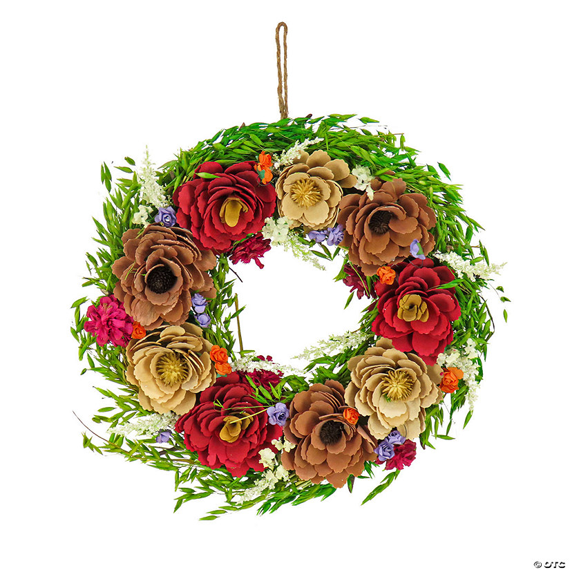 National Tree Company 17" Spring Blooms Floral Wreath Image