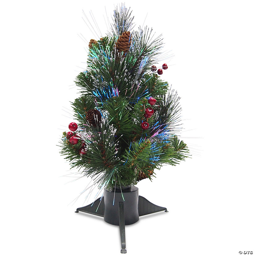 National Tree Company 18" Fiber Optic Crestwood Spruce Tree Image