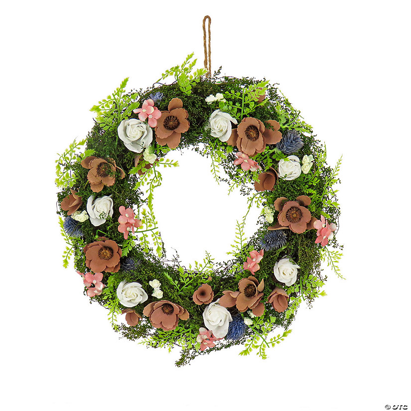 National Tree Company 18" Floral Assortment Spring Wreath Image