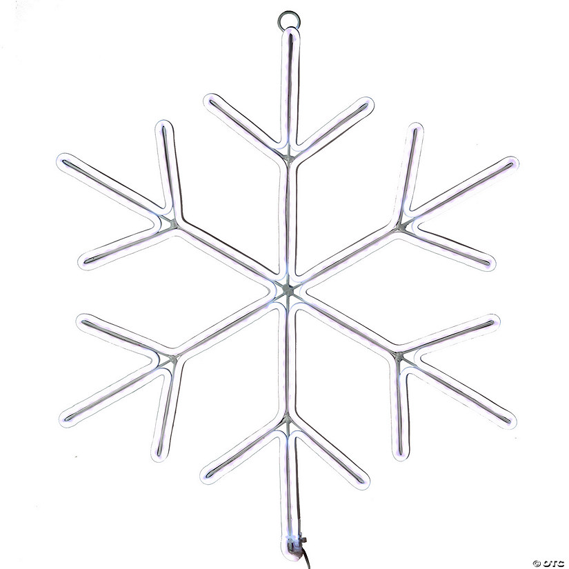 National Tree Company 18 in. Neon Style Lighted Snowflake Decoration Image