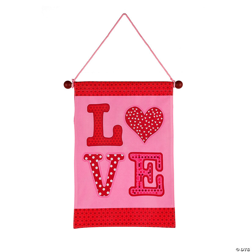 National Tree Company 18" "LOVE" Valentines Banner Image