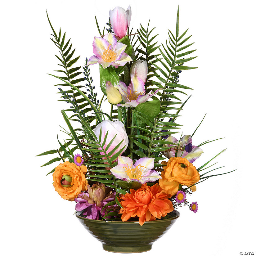 National Tree Company 18" Potted Floral Assortment Image