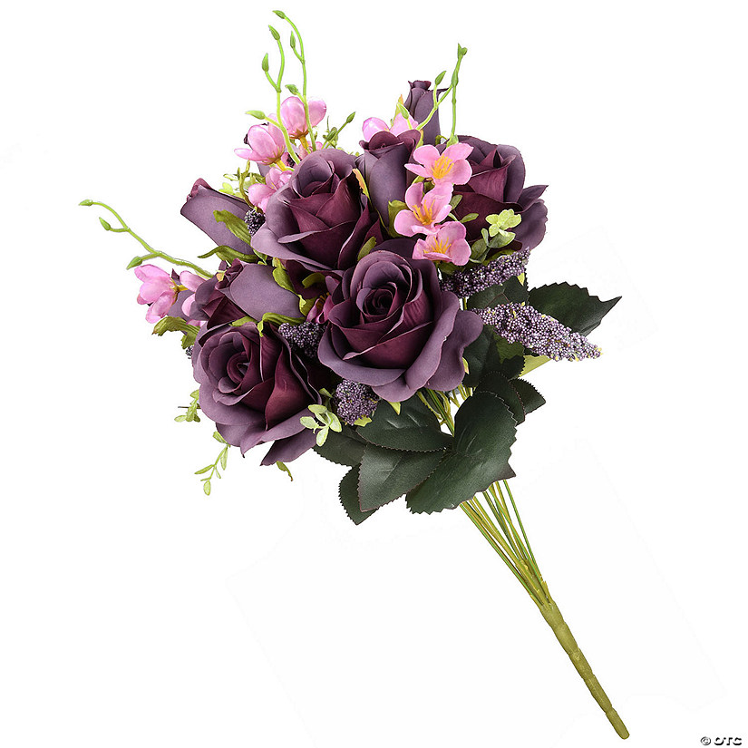 National Tree Company 19" Purple Rose Bundle Image