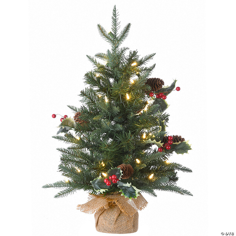 National Tree Company 2 ft. Happy Hill Pine Tree with LED Lights Image