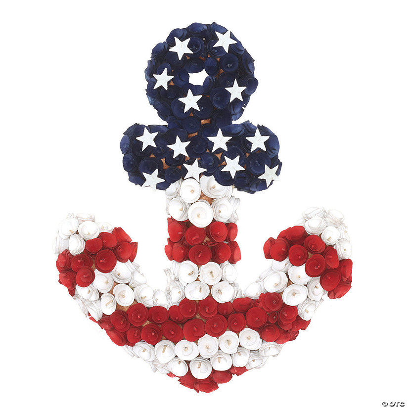 National tree company 20" red, white and blue anchor decoration Image