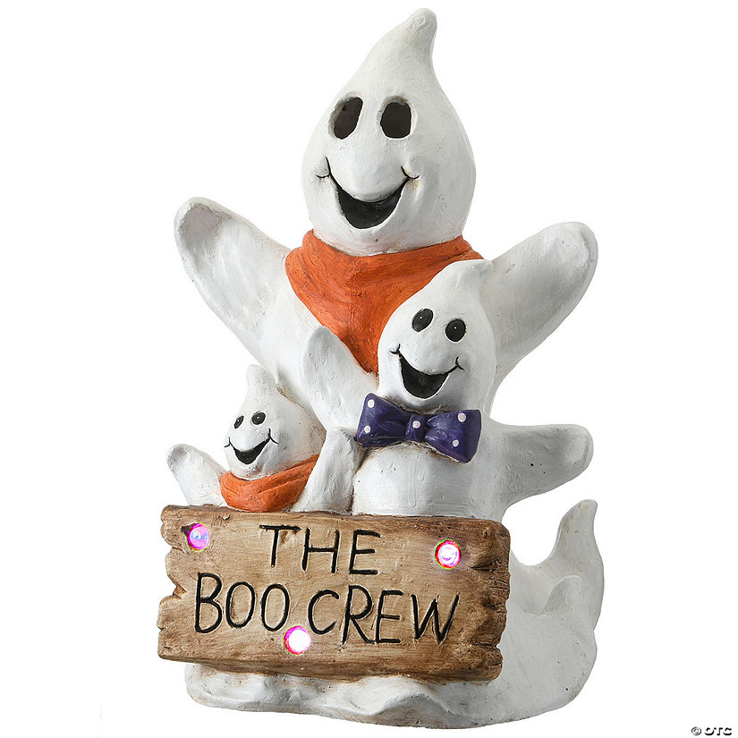 National Tree Company 21 in. Boo Crew Ghost Trio with LED Light Image
