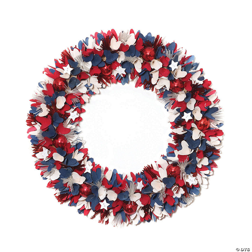 National tree company 21" red, white and blue wreath Image