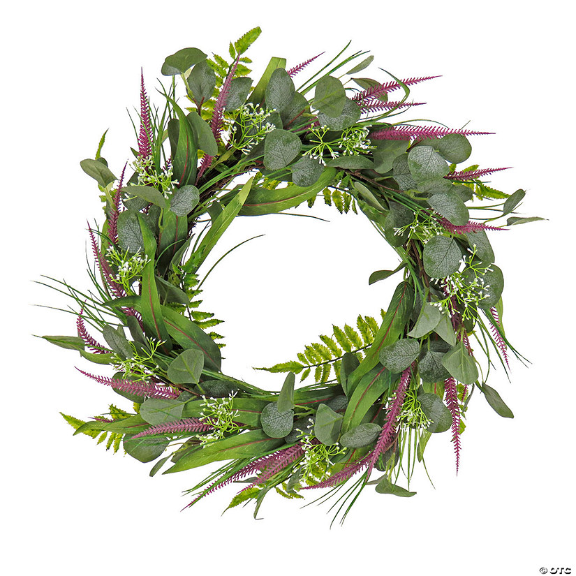 National Tree Company 22" Eucalyptus And Lavender Wreath Image