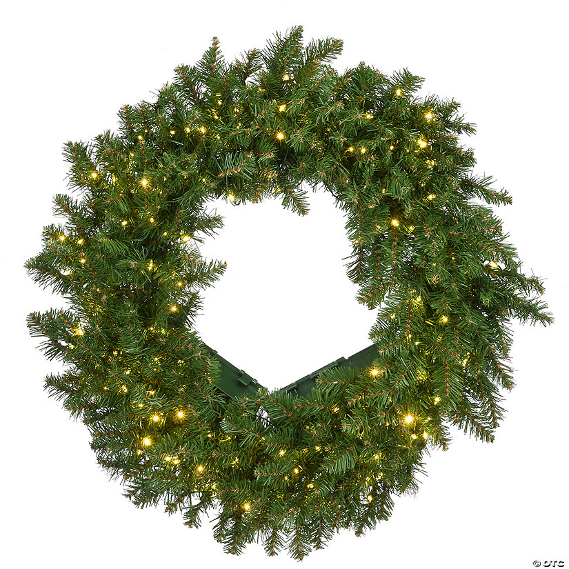 National Tree Company 24" Kingswood&#174; Fir Wreath with Battery Operated Dual Color&#174; Infinity Lights&#174; Image