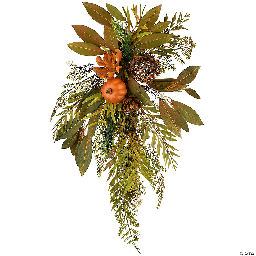 National Tree Company 26 in. Harvest Wall Flower Swag Image