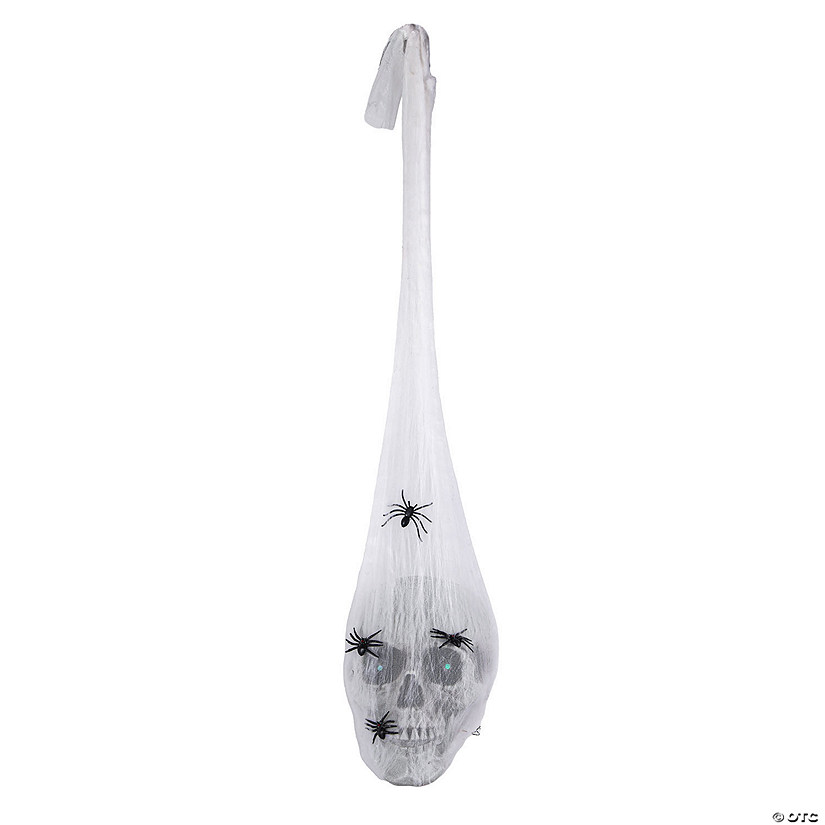 National Tree Company 27 in. Animated Halloween Hanging Skull, Sound Activated Image