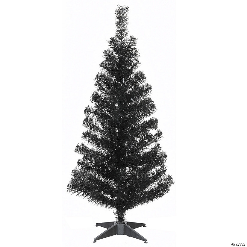 National Tree Company 3 ft. Black Tinsel Tree Image