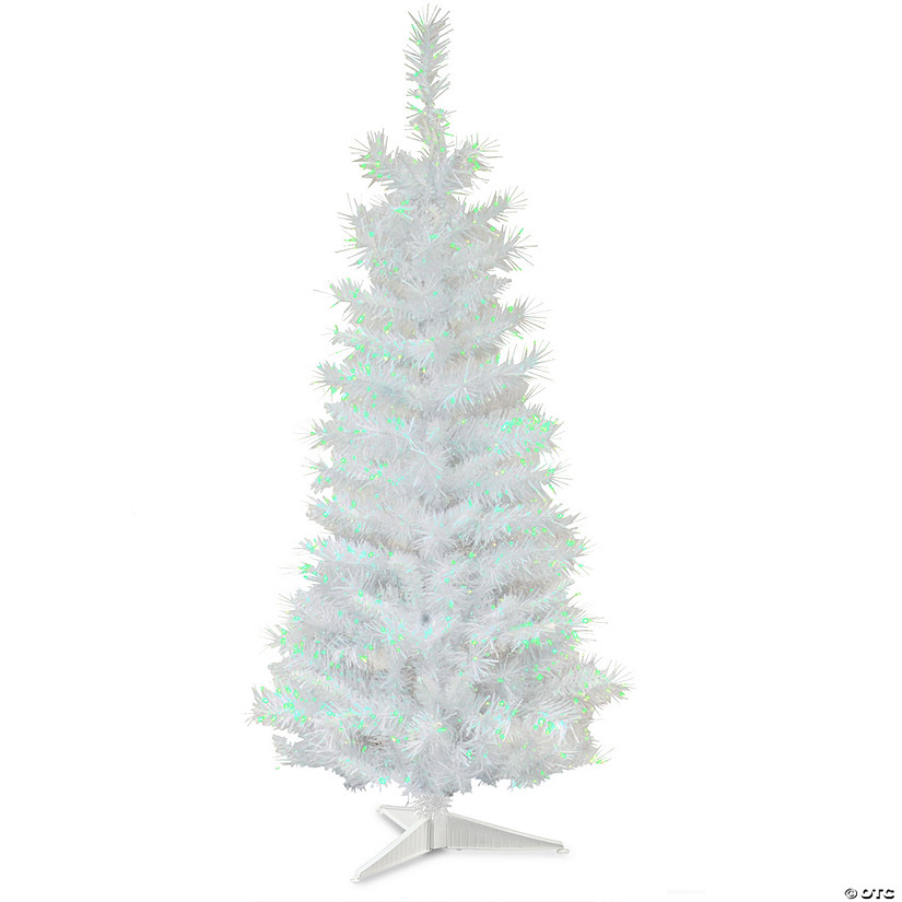 National Tree Company 3 ft. White Iridescent Tinsel Tree Image