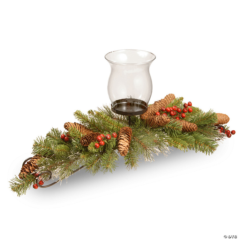 National Tree Company 30" Crestwood Spruce Centerpiece and Candle Holder Image