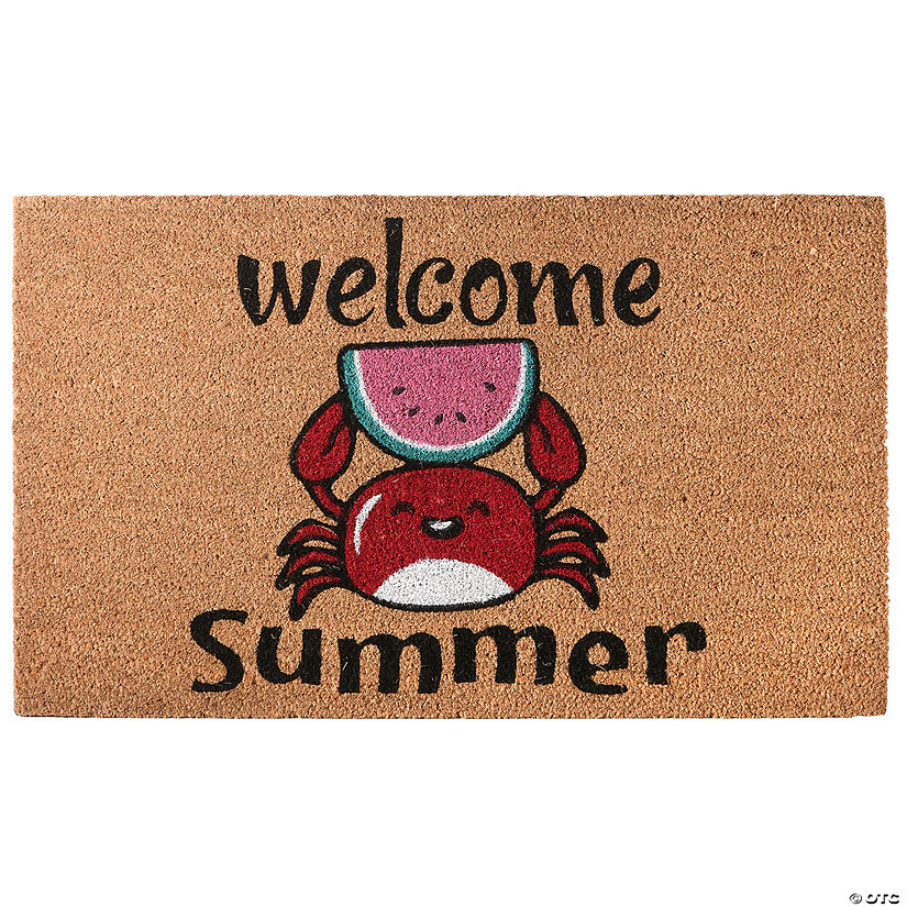 National Tree Company 30" Welcome Summer Crab Coir Doormat Image