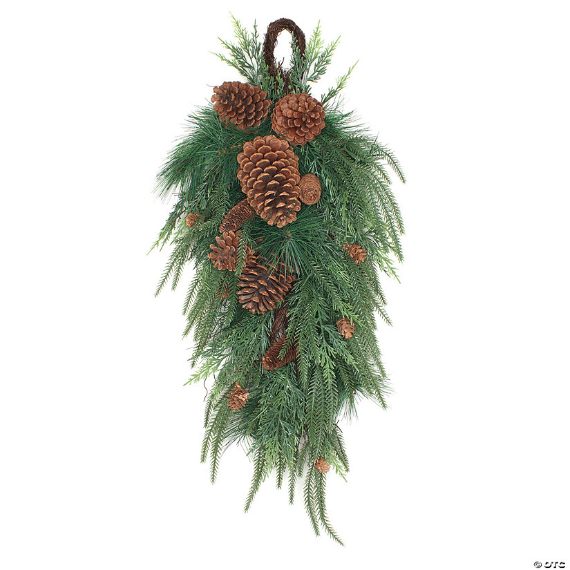 National Tree Company 32" Mixed Pine Christmas Teardrop Image