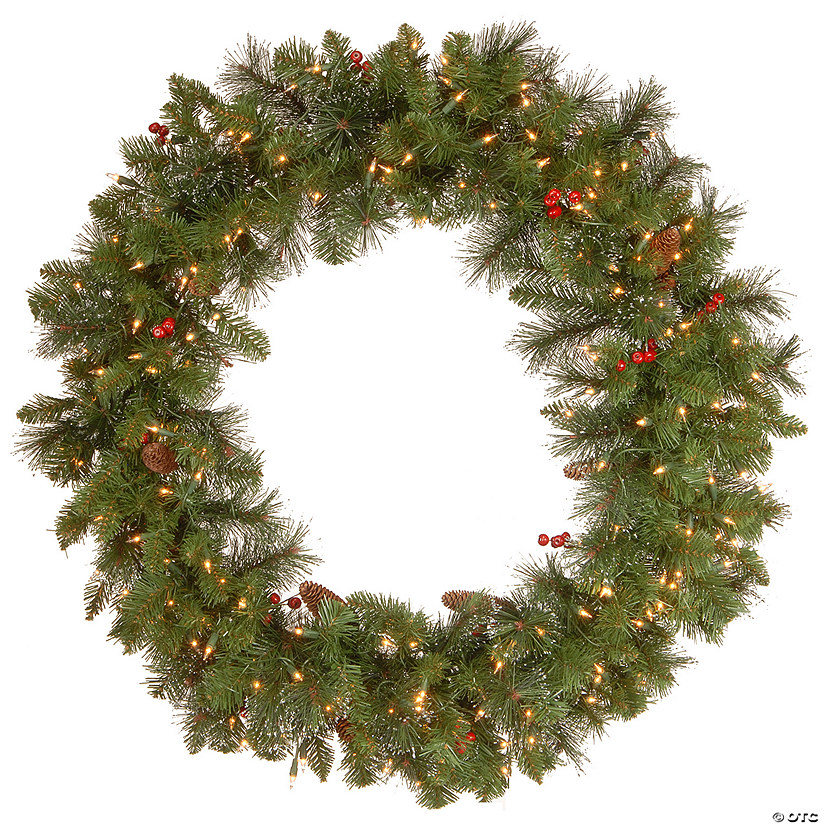 National Tree Company 36" Crestwood&#174; Spruce Wreath with Clear Lights Image