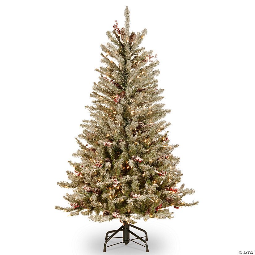 National Tree Company 4.5 ft. Dunhill&#174; Fir Slim Tree with Clear Lights Image