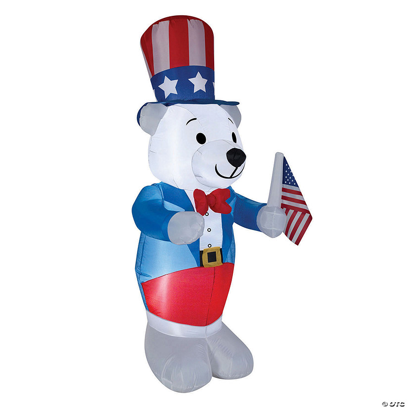 National tree company 4 ft. inflatable fourth of july bear Image