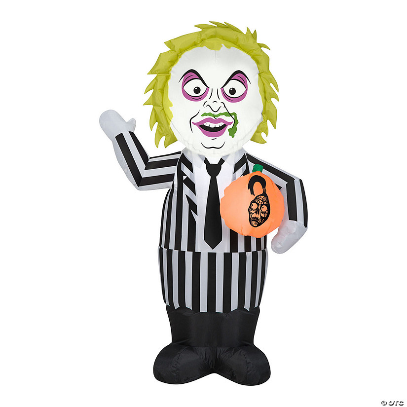 National Tree Company 42 in. Inflatable Beetlejuice Character Image