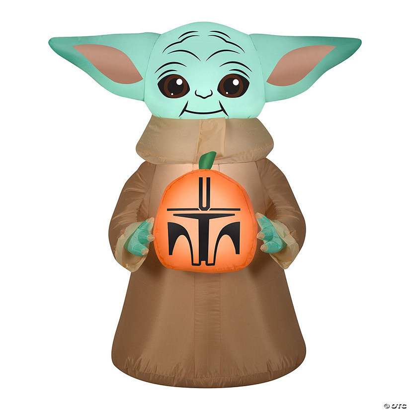 National Tree Company 42 in. Inflatable Halloween Baby Yoda Image