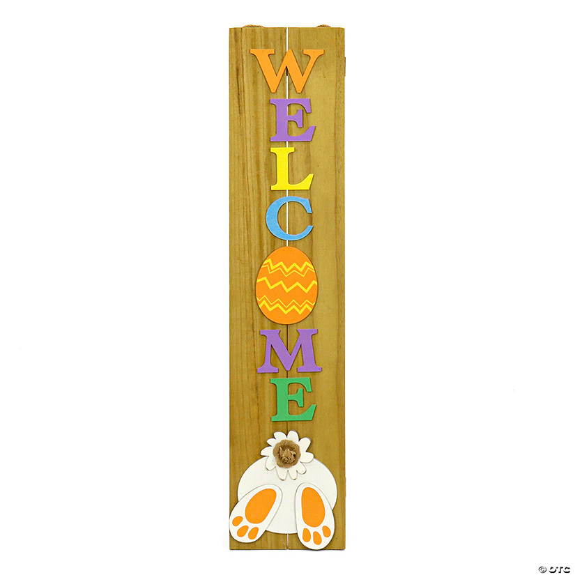 National Tree Company 43" Easter "Welcome" Hanging Porch D&#233;cor Image