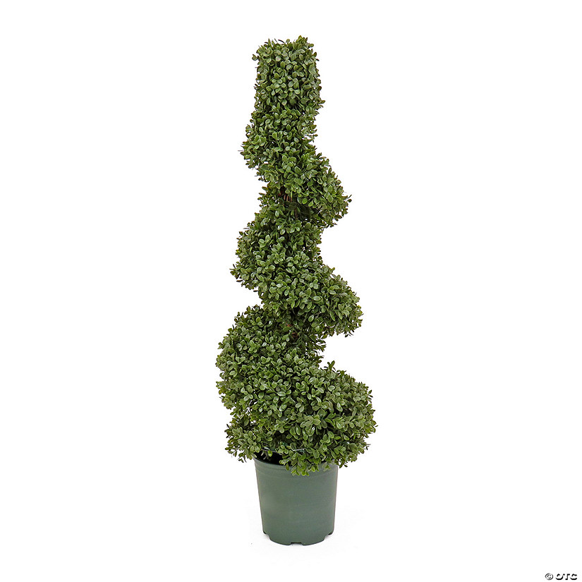 National Tree Company 44" Boxwood Spiral Topiary with Weighted Nursery Image
