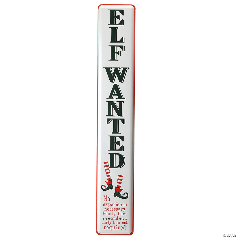 National Tree Company 47" Elf Wanted Wall Sign Image