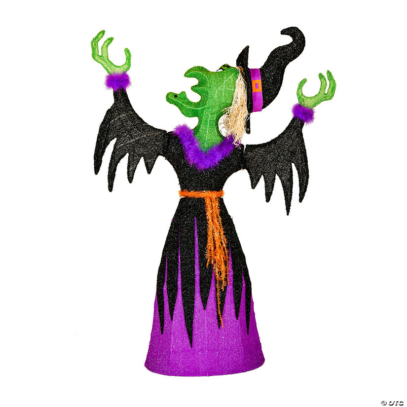 National Tree Company 47 in. Pre-Lit Cackling Green Witch Image