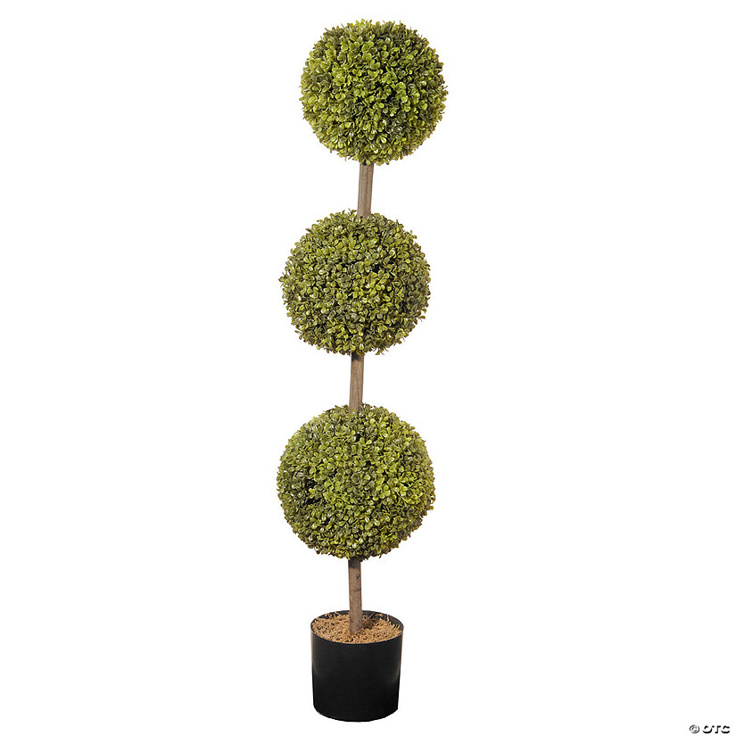National Tree Company 48" Boxwood Three-Ball Topiary Image