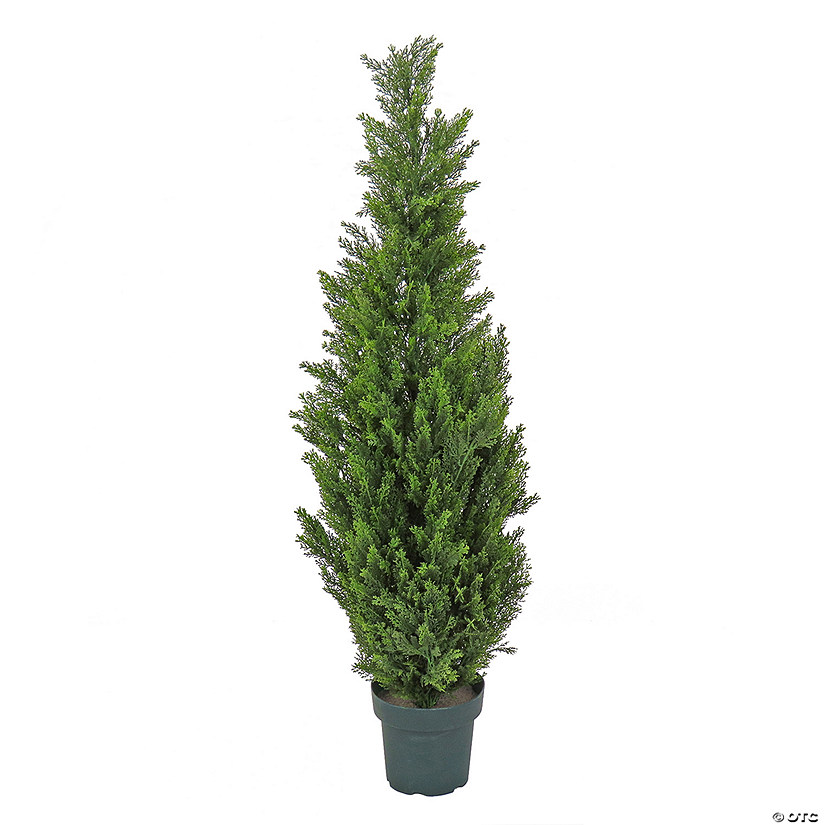 National Tree Company 50" Cedar Tree in Dark Green Round Growers Pot Image