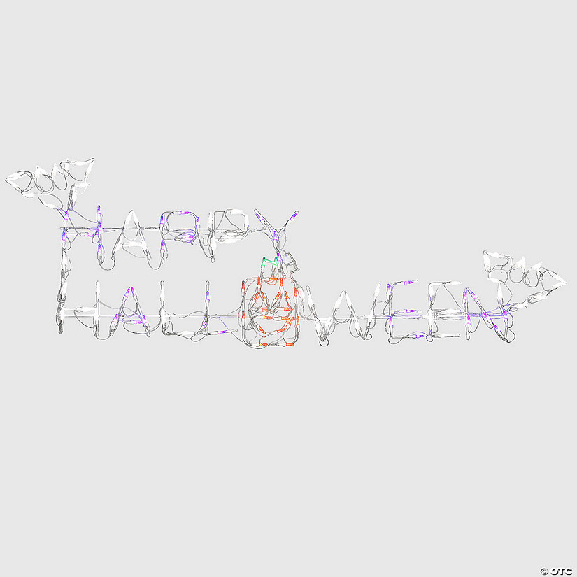 National Tree Company 57 in. Lighted Happy Halloween Sign Image