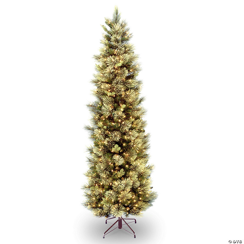 National Tree Company 6.5 ft. Carolina Pine Slim Tree with Clear Lights Image