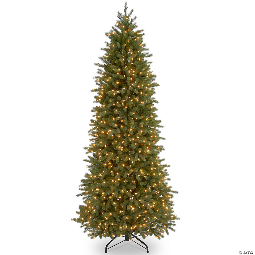 National Tree Company 6.5 ft. Jersey Fraser Fir Pencil Slim Tree with Clear Lights Image