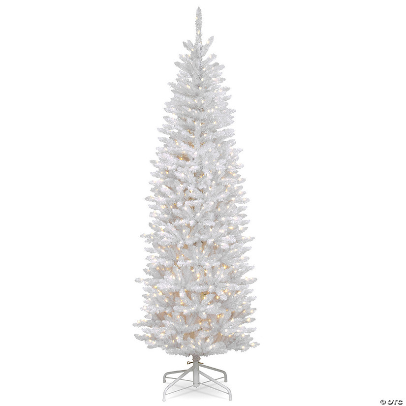 National Tree Company 6.5 ft. Kingswood&#174; White Fir Pencil Tree with Clear Lights Image