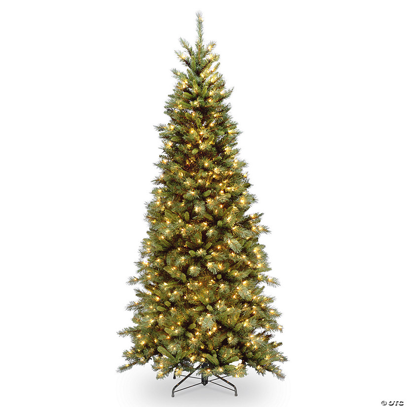 National Tree Company 6.5 ft. Tiffany Fir Slim Tree with Clear Lights Image