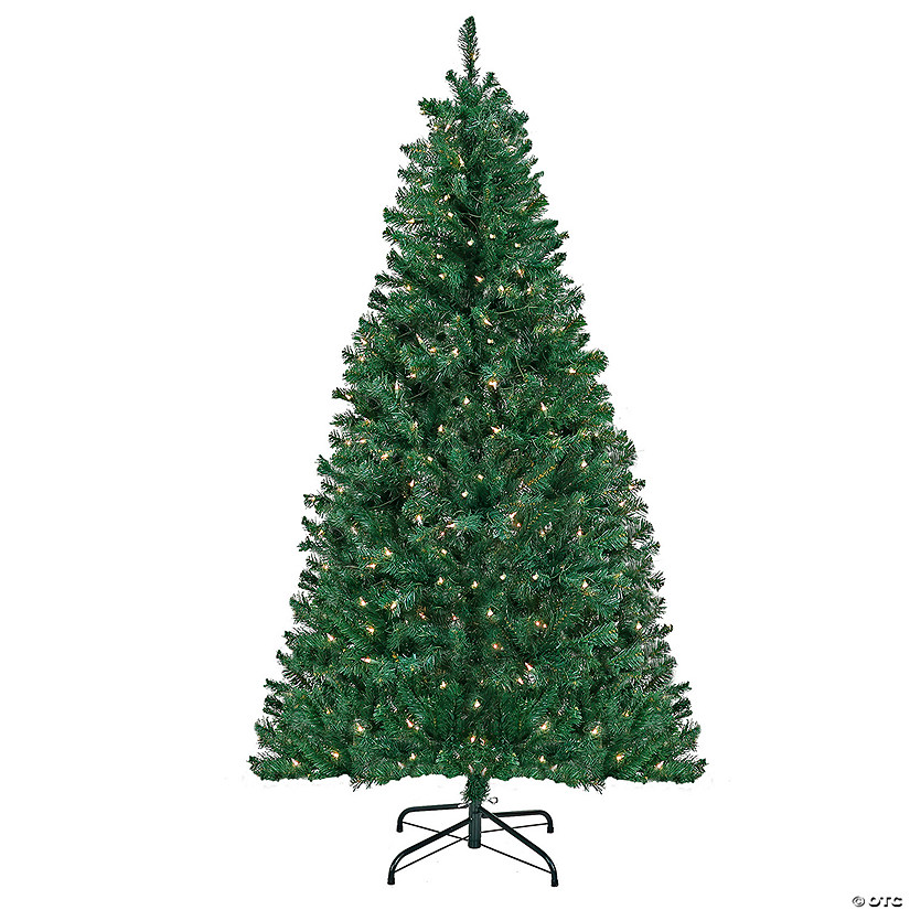 National Tree Company 6 ft. Acacia Flocked Tree with Clear Lights Image