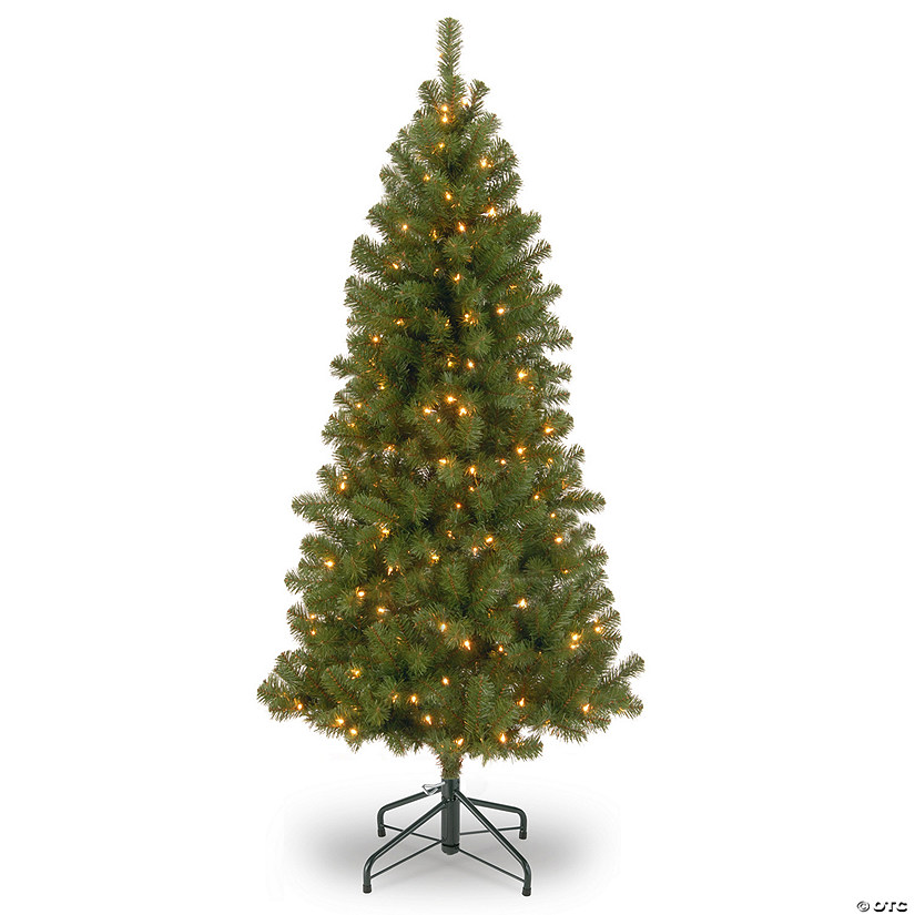 National Tree Company 6 ft. Canadian Grande Fir Tree with Clear Lights Image