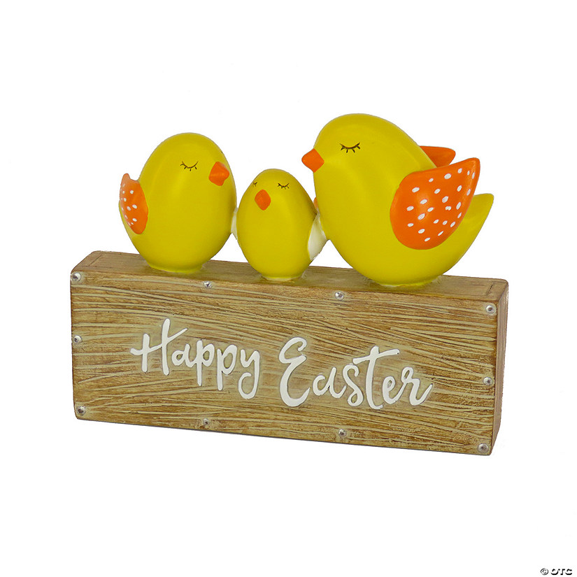 National Tree Company 6" "Happy Easter" Decor with Family of Birds Image