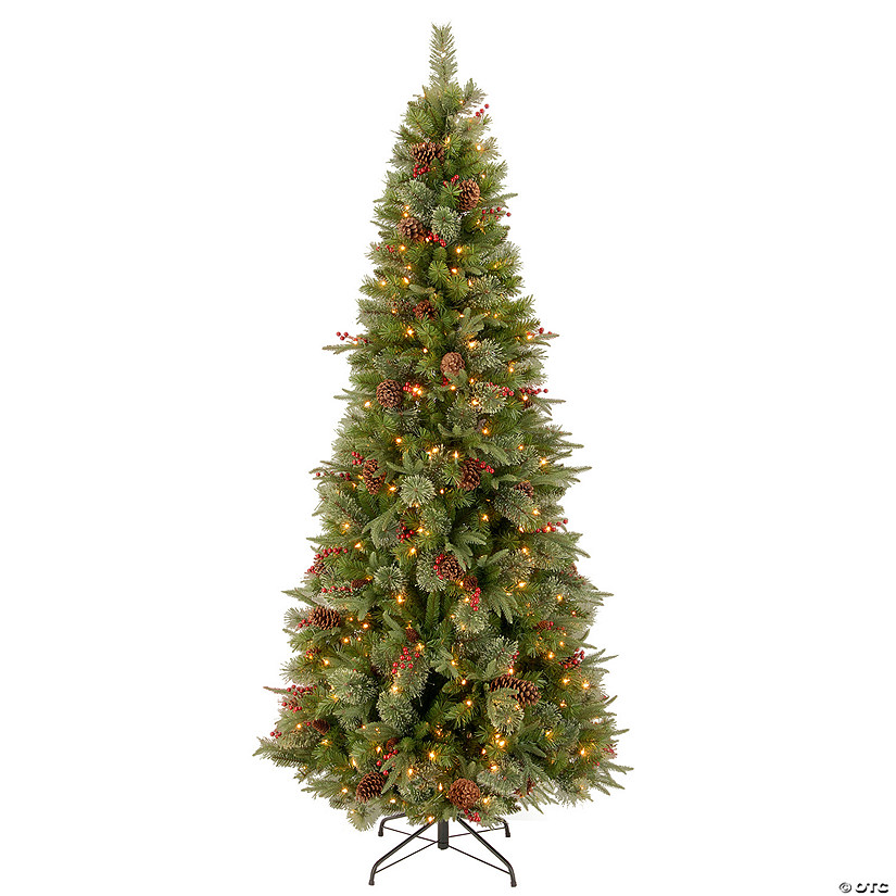 National Tree Company 7.5 ft. Colonial Slim Tree with Clear Lights Image
