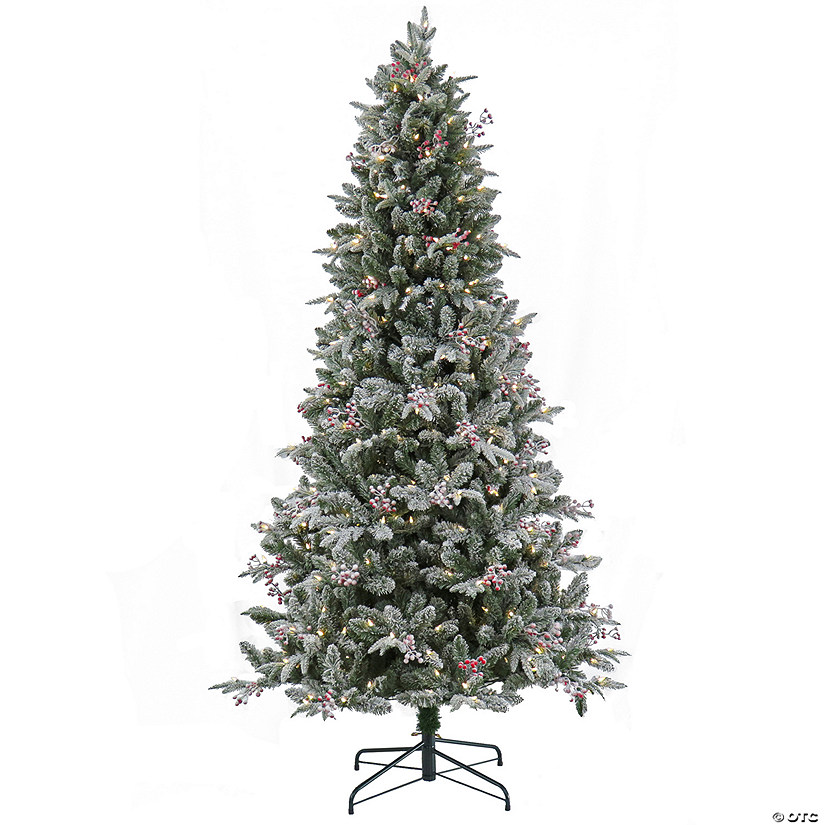 National Tree Company 7.5 ft. Pre-Lit Snowy Poechmann Fir Tree with LED Lights Image