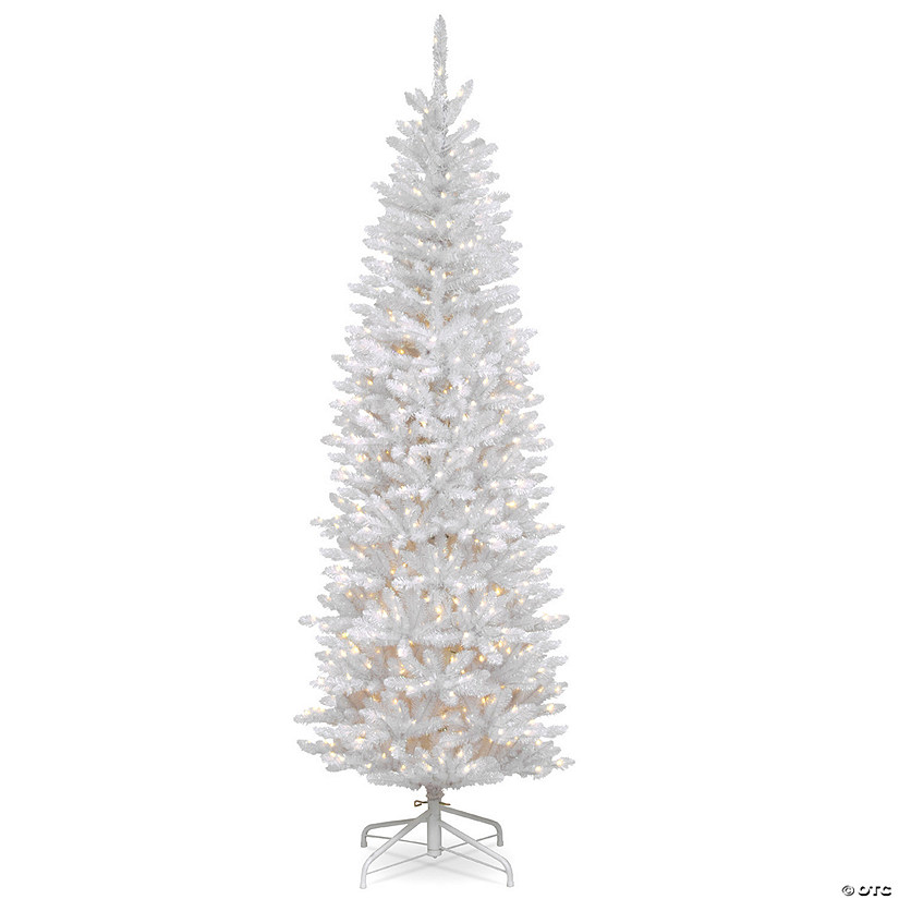National Tree Company 7 ft. Kingswood&#174; White Fir Pencil Tree with Clear Lights Image
