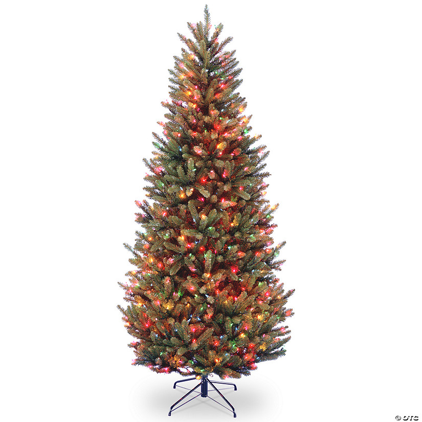 National Tree Company 7 ft. Natural Fraser Slim Fir Tree with Multicolor Lights Image