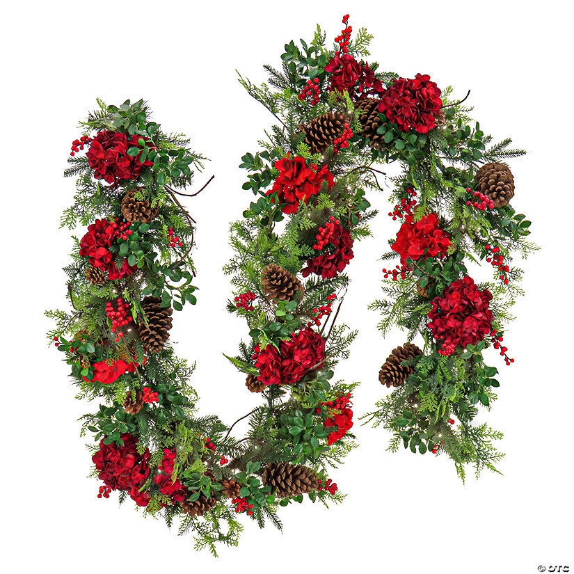 National Tree Company 9 ft. Decorated Vienna Waltz Garland with LED Lights Image