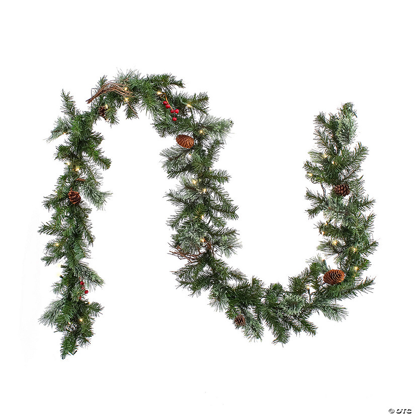 National Tree Company 9 ft. Glistening Pine Garland with Clear Lights Image