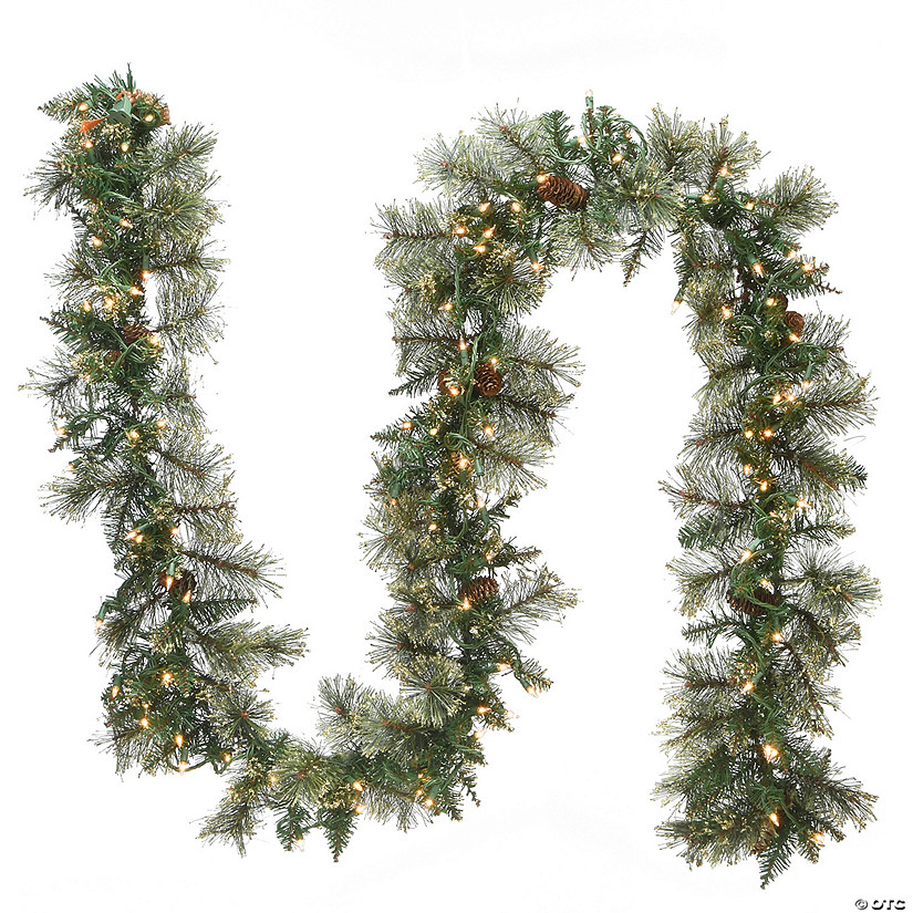 National Tree Company 9 ft. Golden Bristle Garland with Clear Lights Image