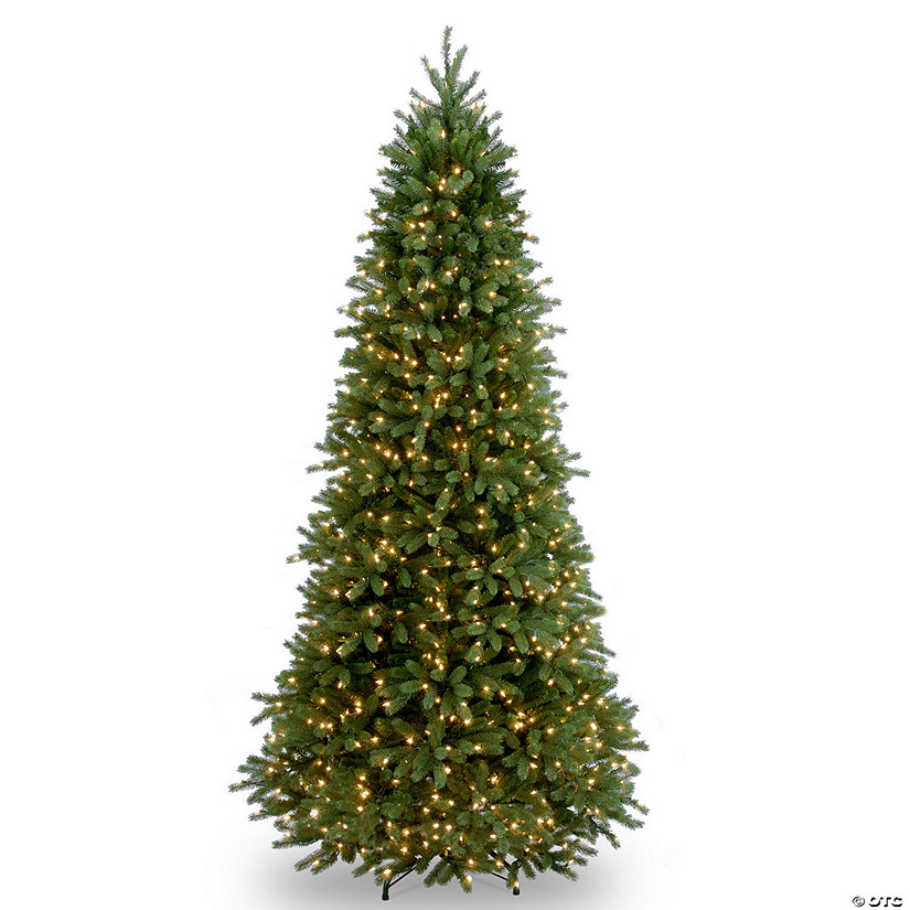 National Tree Company 9 ft. Jersey Fraser Fir Slim Tree with Clear Lights Image