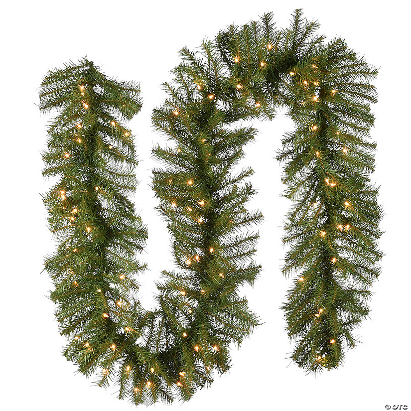 National Tree Company 9 ft. Norwood Fir Garland with Clear Lights Image